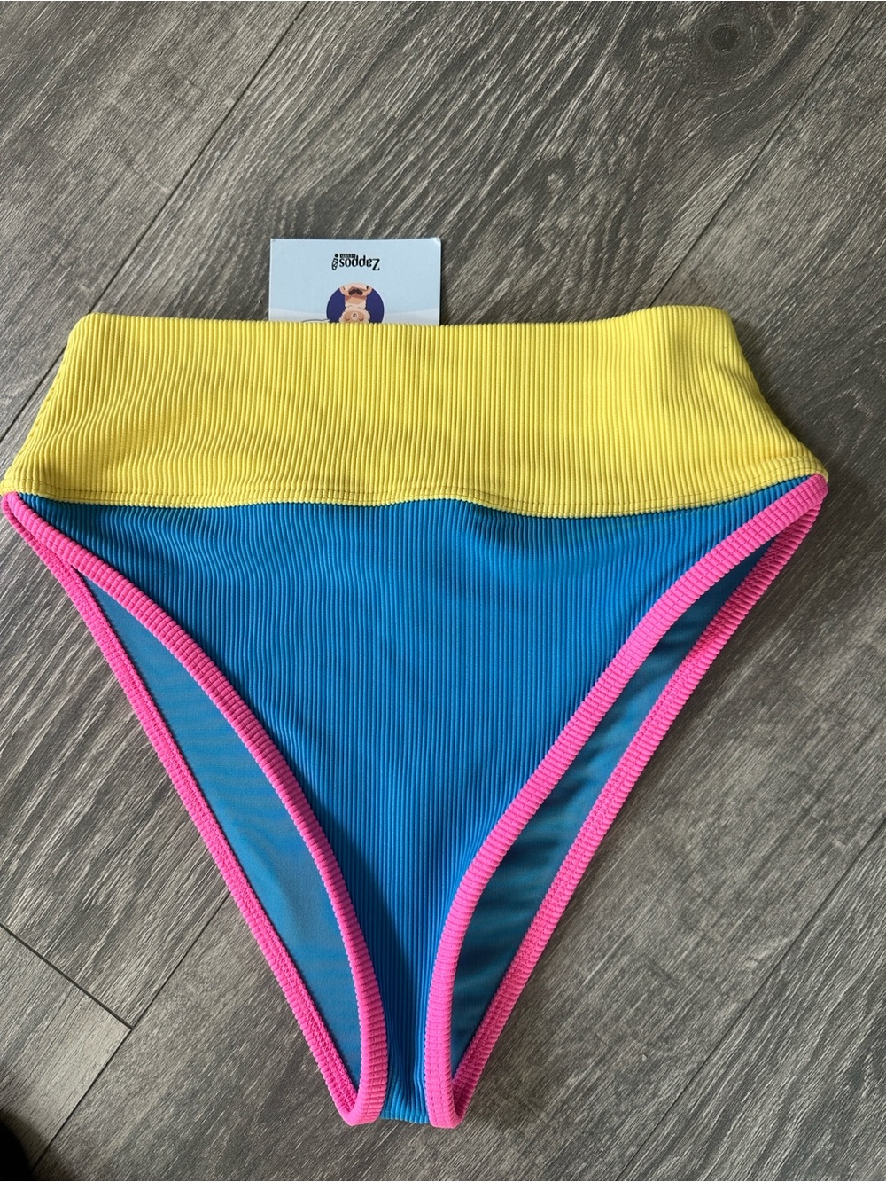 Beach Riot Emmy Bikini Bottom Coral Reef Colorblock size small